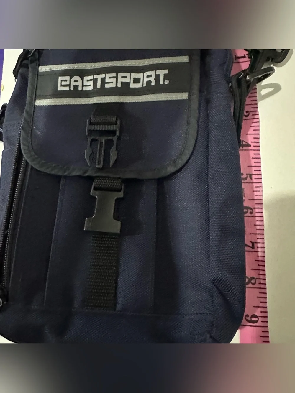 Vintage Eastsport Navy Crossbody Men’s Travel Organizer Utility Shoulder Bag